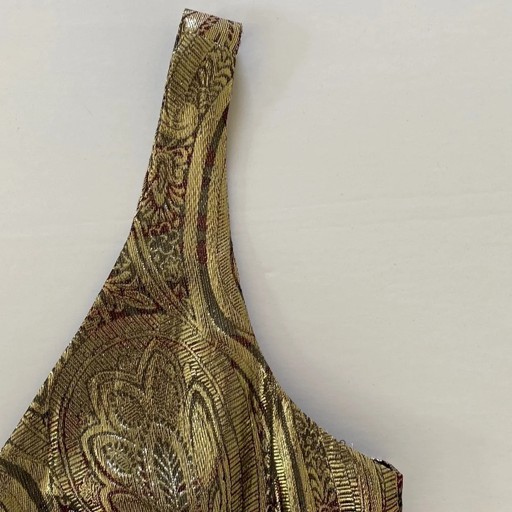 J. Crew Cate Camisole Guilded Paisley Lame Silk Tank NWT